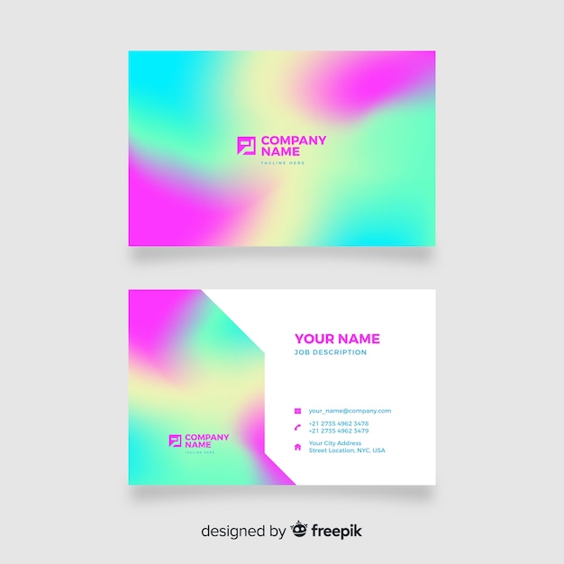 Gradient business card template