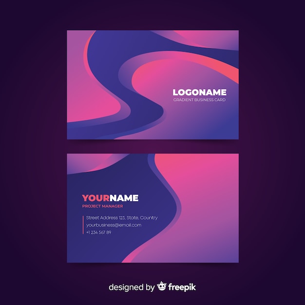 Free vector gradient business card template