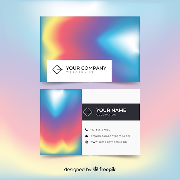 Free vector gradient business card template