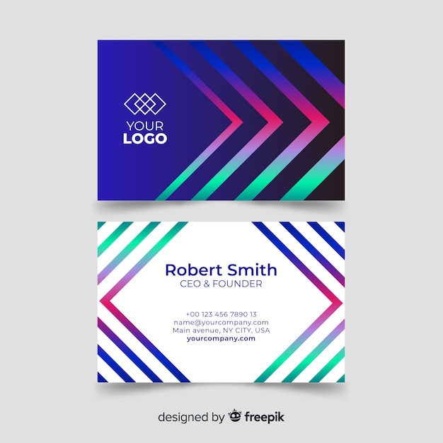 Gradient business card template