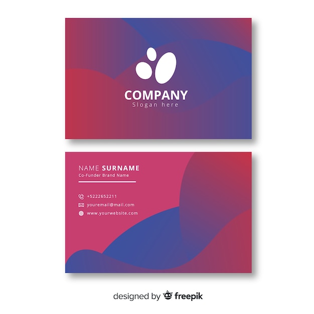 Gradient business card template