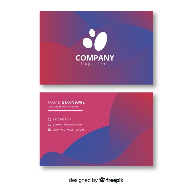 Gradient business card template