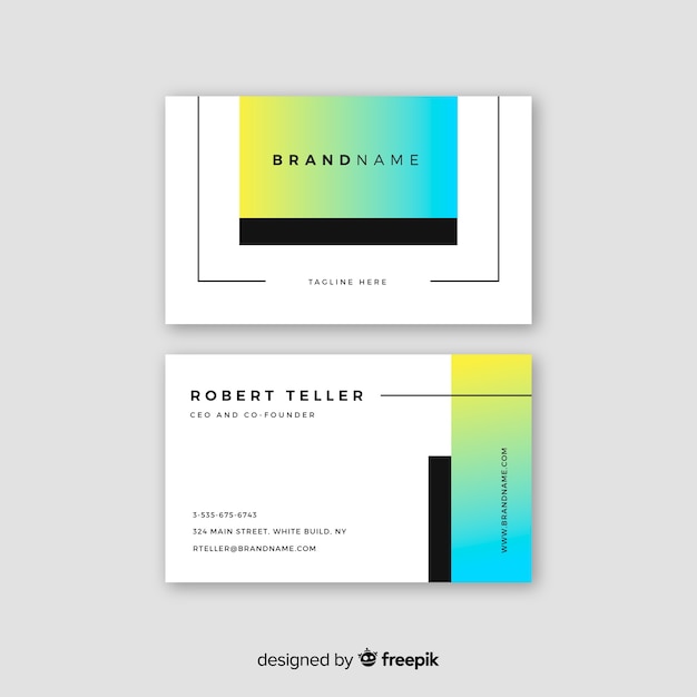 Gradient business card template