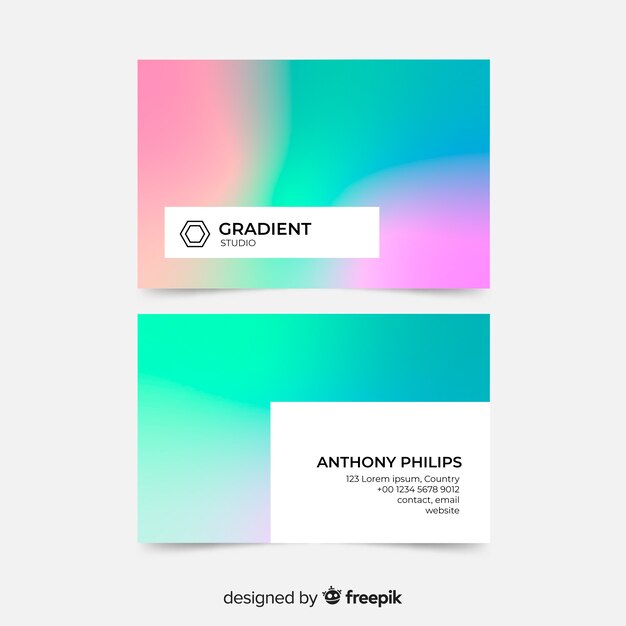 Free vector gradient business card template