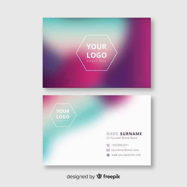 Free vector gradient business card template