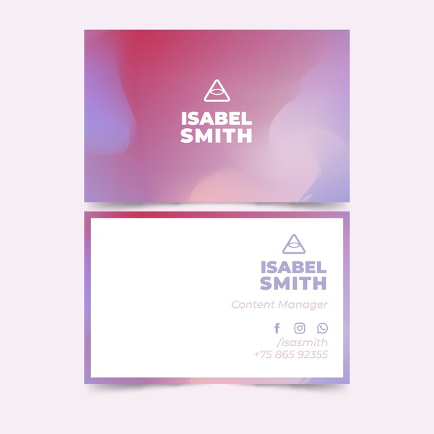 Gradient business card template