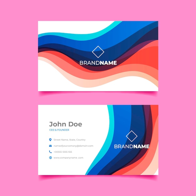 Free vector gradient business card template