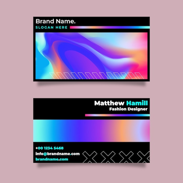 Free vector gradient business card template