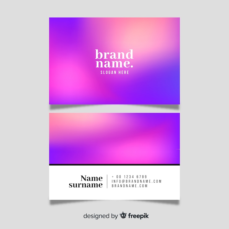 Free Vector gradient business card template