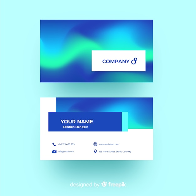 Gradient business card template