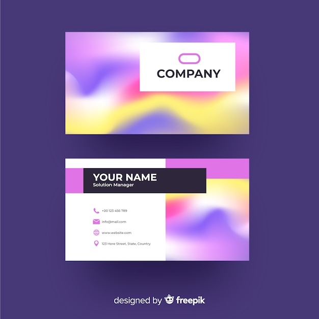 Gradient business card template