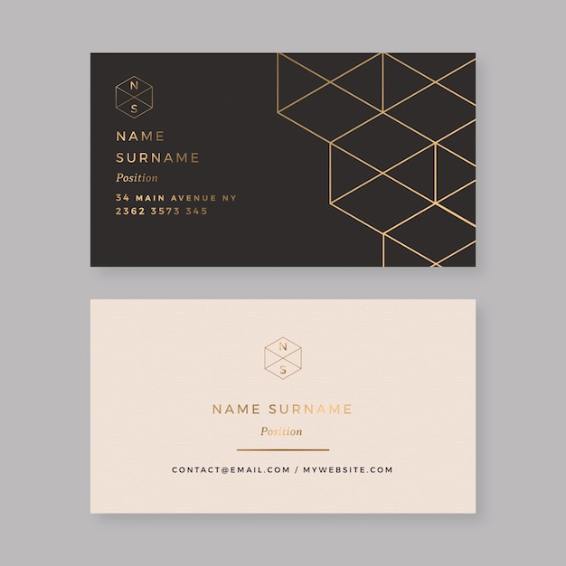 Free vector gradient business cards template design