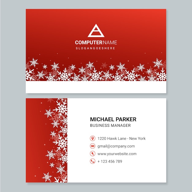 Gradient business christmas cards set