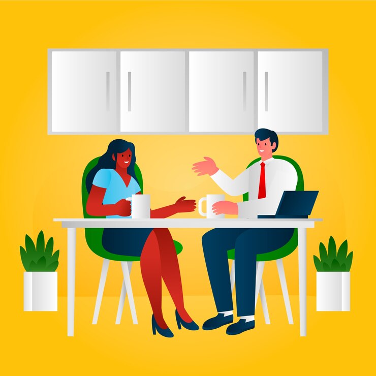 Free Vector gradient business coffee illustration