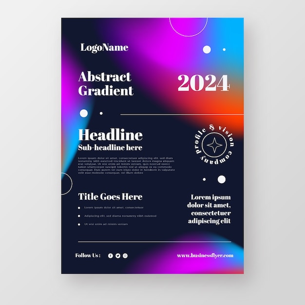 Free vector gradient business flyer design template