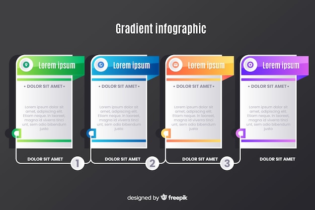 Gradient business infographic