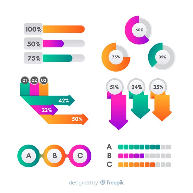 Gradient business infographic