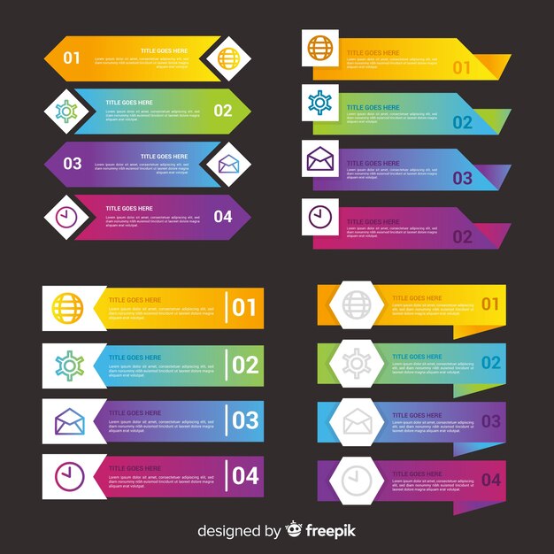 Gradient business infographic