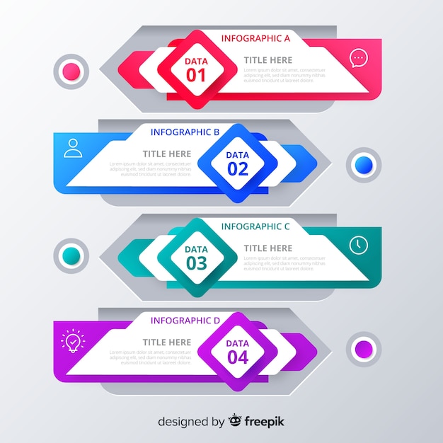 Vettore gratuito infografica aziendale gradiente