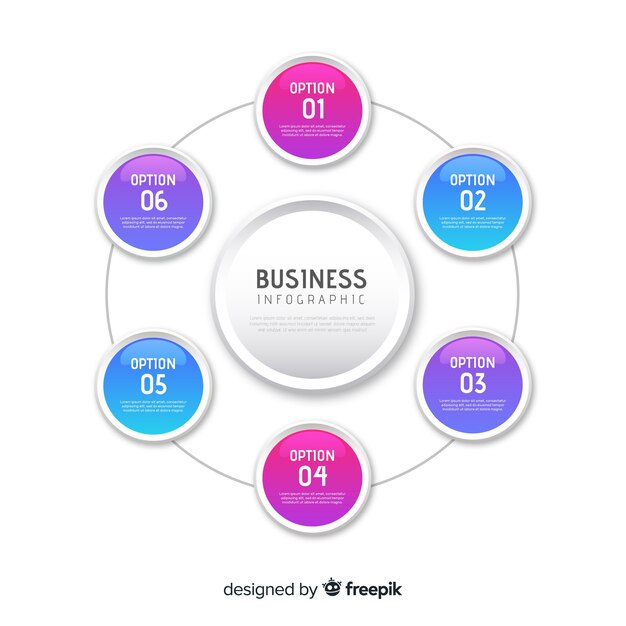 Шаблон градиента бизнес инфографики