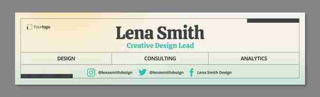 Free vector gradient business linkedin banner