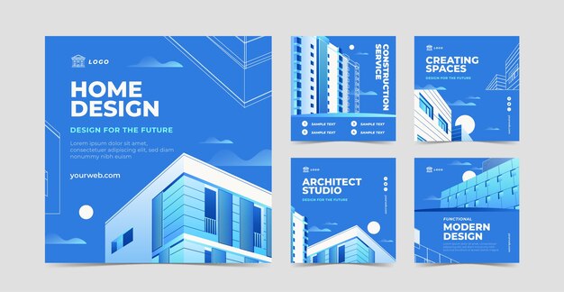 Gradient business pack instagram post