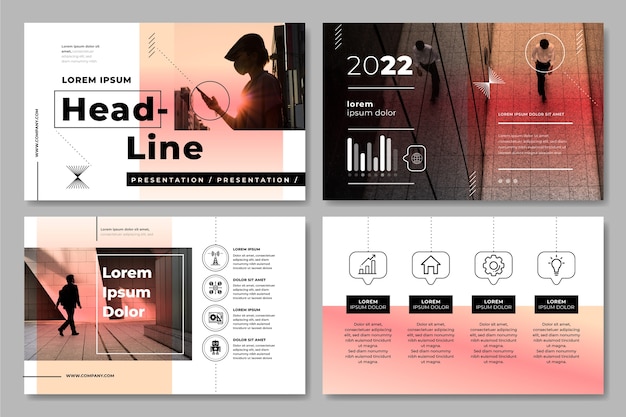 Free vector gradient business presentation template