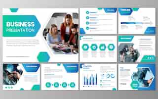 Free vector gradient business presentation templates