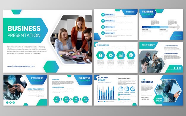 Gradient business presentation templates