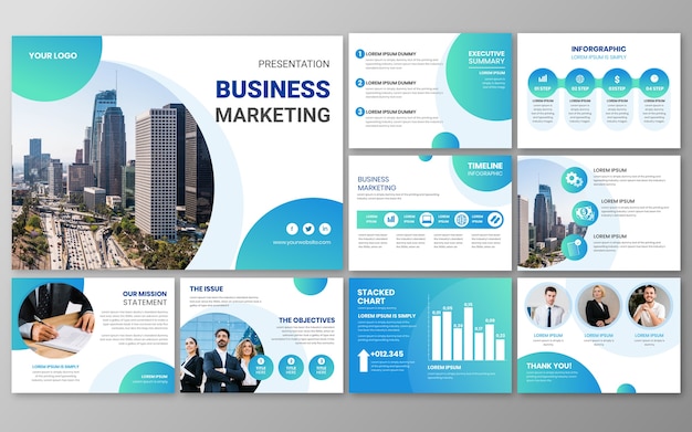 Gradient business presentation templates