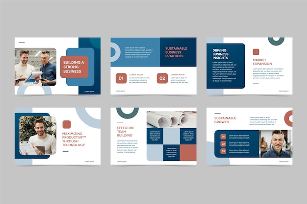 Free vector gradient business presentation