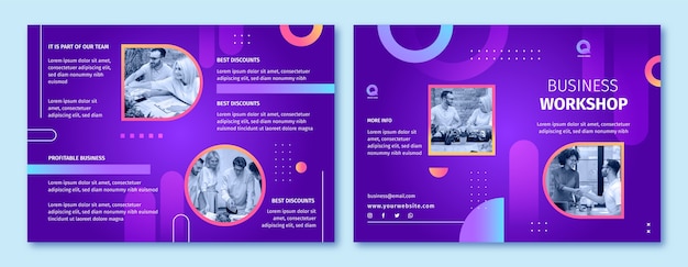 Gradient business workshop brochure template