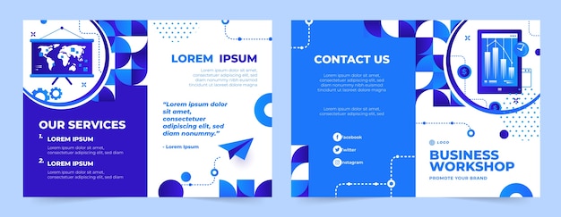 Gradient business workshop brochure template