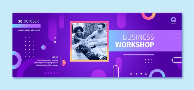 Gradient business workshop facebook cover