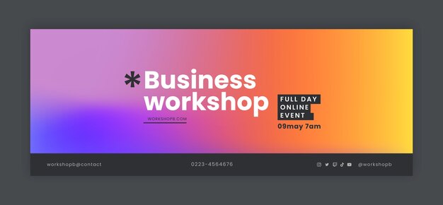 Gradient business workshop facebook cover