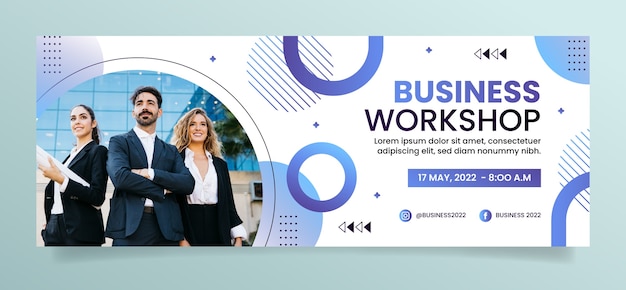 Gradient business workshop facebook cover