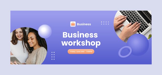 Gradient business workshop facebook cover