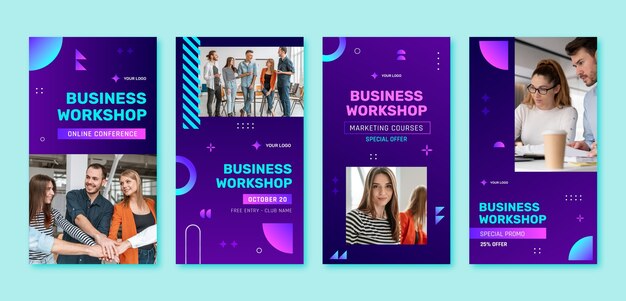 Gradient business workshop instagram stories