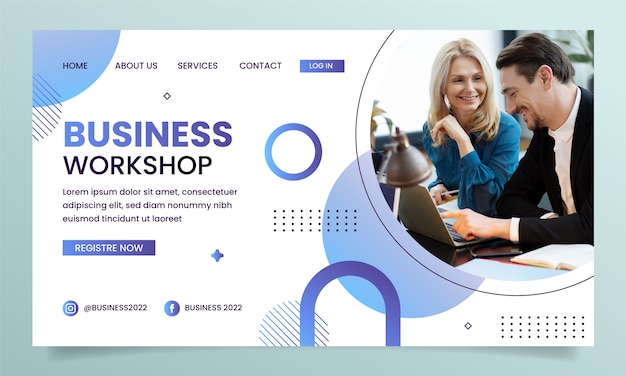 Gradient business workshop landing page