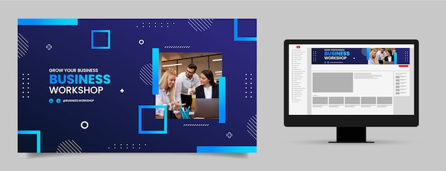 그라데이션 비즈니스 워크샵 템플릿 디자인