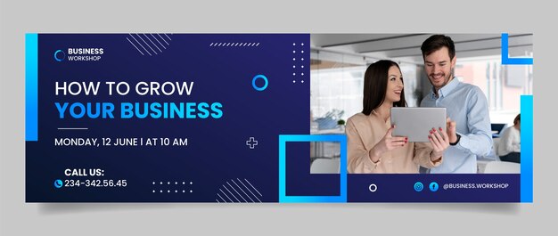 gradient  business workshop template design