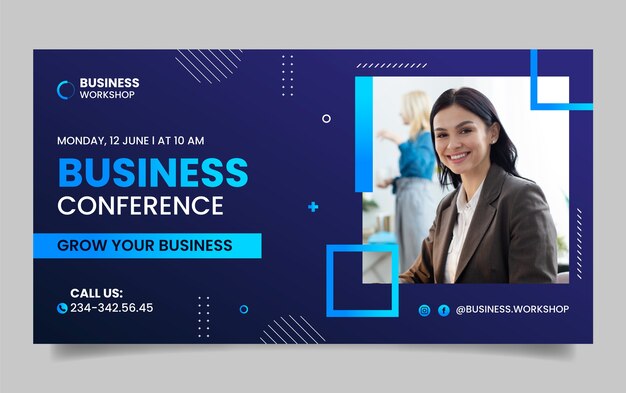 Gradient  business workshop template design