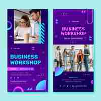 Free vector gradient business workshop vertical banner