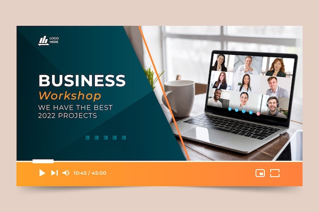 Gradient business workshop youtube thumbnail template