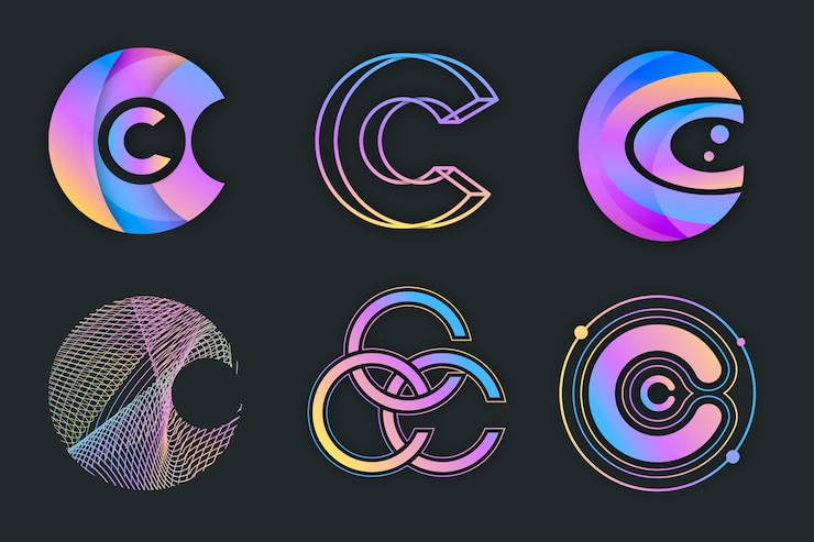 Free Vector gradient c logos collection
