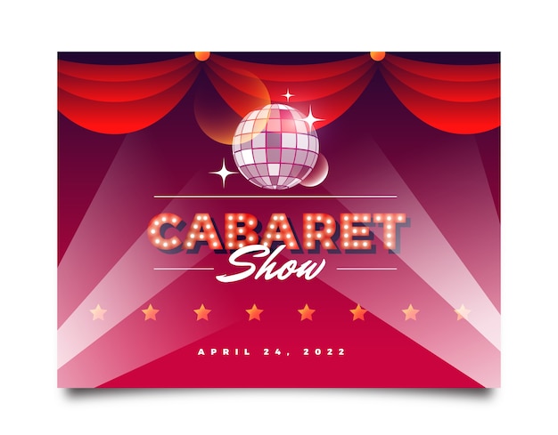 Free vector gradient cabaret photocall design