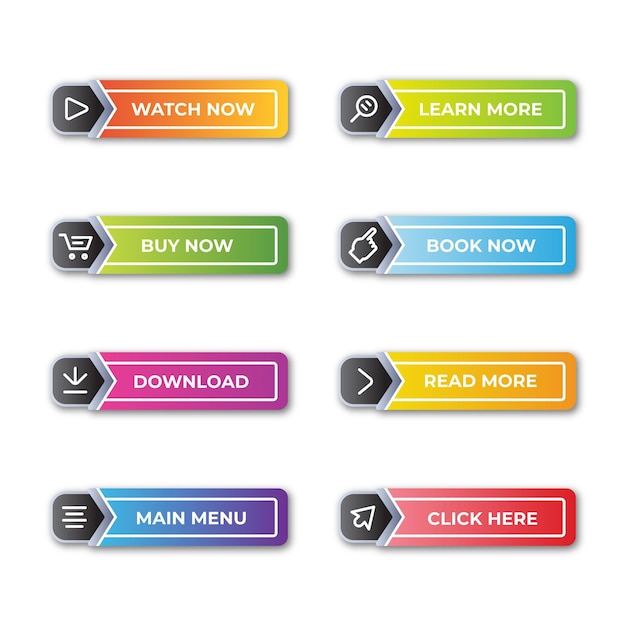 Gradient call to action button collection