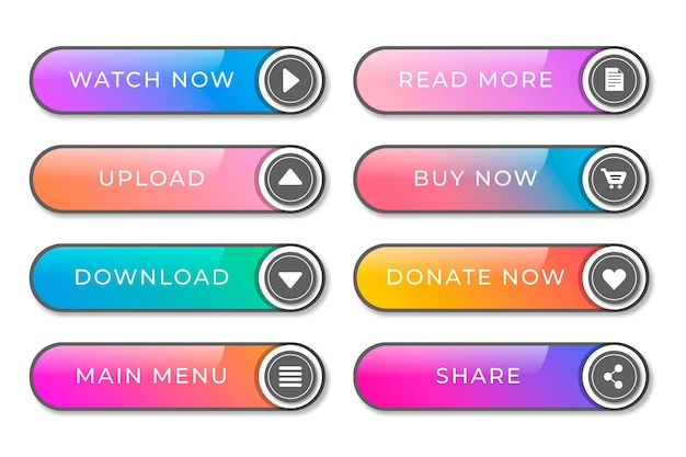 Gradient call to action buttons
