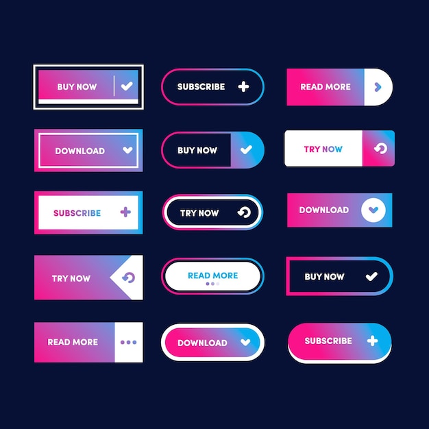 Gradient call to action buttons