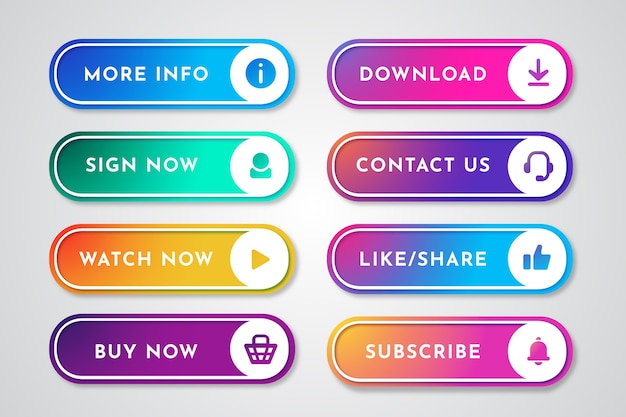 Gradient call to action buttons